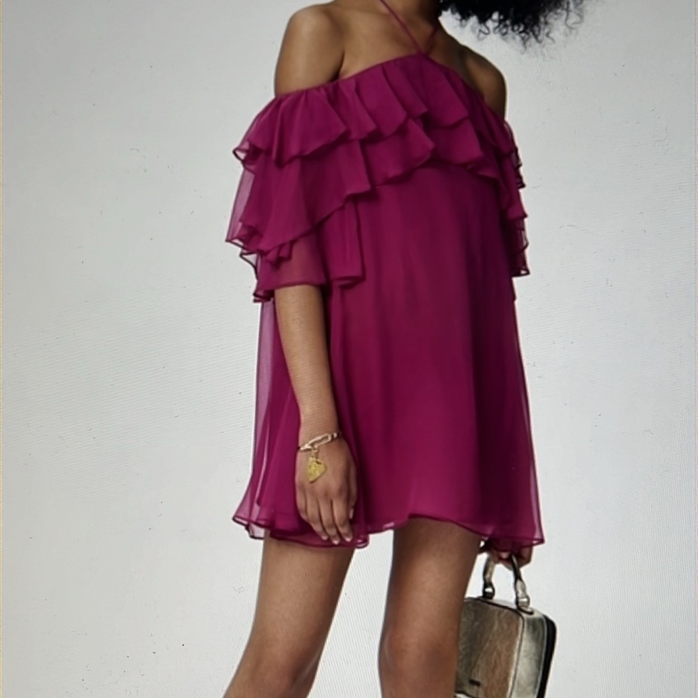 Rebecca Minkoff Dena Dress in Raspberry  size S